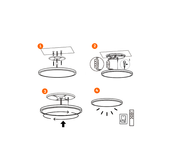 Dimmable LED Ceiling Light 24W with Remote – Adjustable Color Temperature (3000K-6500K) & Night Light Mode for Bedroom, Living Room, Kitchen