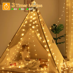 Rechargeable Camping String Lights – 100LED, 10M, 8 Modes