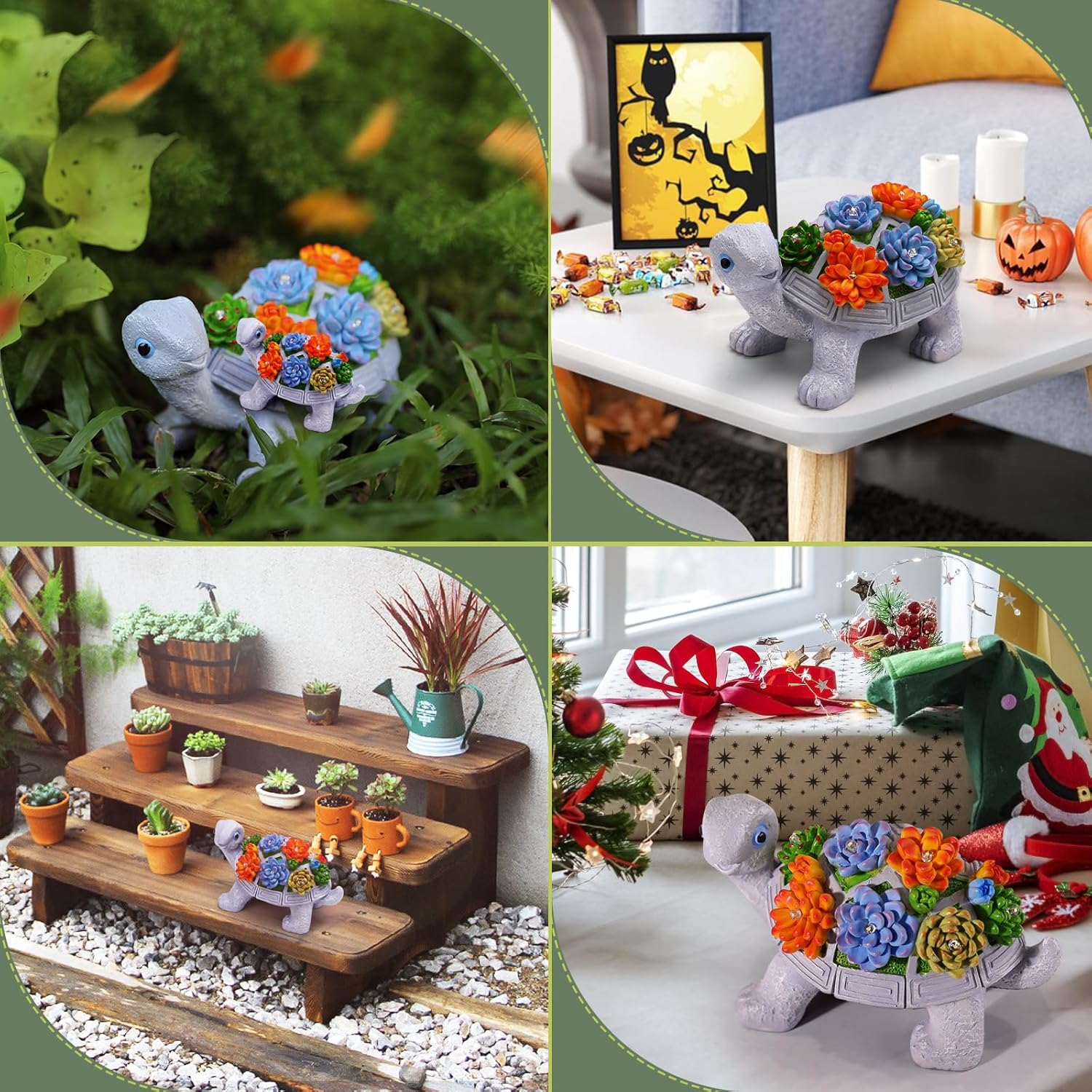Eletorot Solar Turtle Garden Ornament – LED Outdoor Statue Gift for Mum, Nan & Grandma