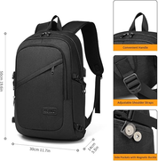 Anti-Theft Laptop Backpack – 15.6" USB Charging Travel & Work Rucksack Unisex