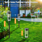 4 Pack Solar Garden Lights – Warm White Tungsten Filament, Waterproof, Auto On/Off
