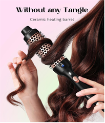 Ionic Thermal Brush – Heated Round Hot Brush for Smooth Blowouts & Curls (Rose Gold)