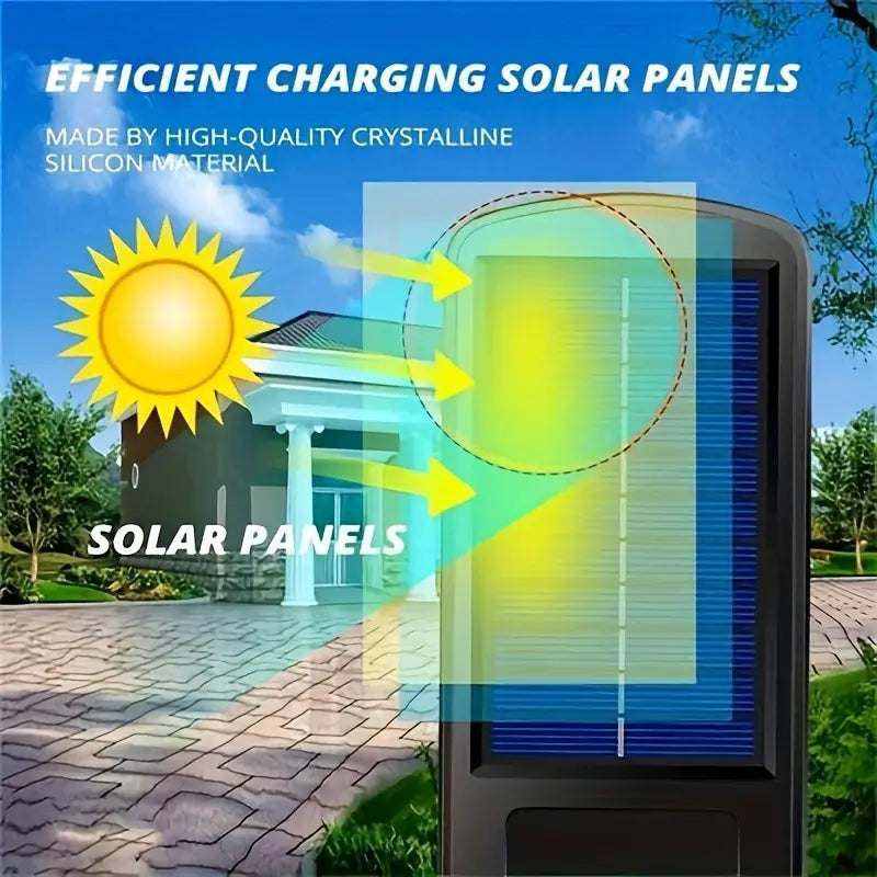 2 Pack Solar Lights Outdoor, PIR Motion Sensor Security Lights, IP65 Waterproof Garden Wall Lights