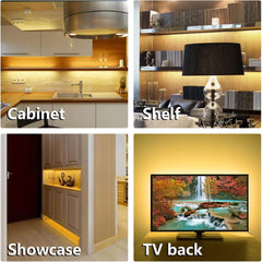 Dimmable Under Cabinet LED Lighting Kit, 6*50cm Strip Lights with Remote Control, Counter for Kitchen,Cupboard, 2700K Warm White,Bright, Timing,12V,1500lm