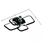 Modern LED Ceiling Chandelier – Chic Acrylic & Aluminum Pendant Light for Living Room & Bedroom