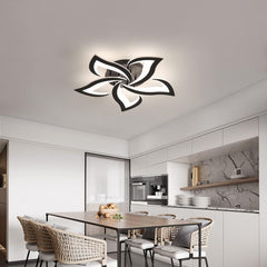 Dimmable LED Ceiling Light, 40W 4700LM Modern Acrylic Ceiling Lights with Remote Control, Creative Petals Design, Φ60cm