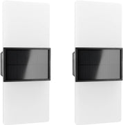 SolarCentre Gemini XL Outdoor Wall Lights, Set of 2, 27cm