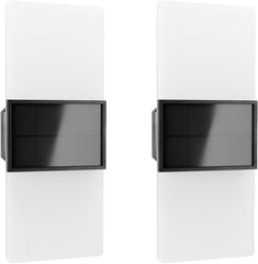 SolarCentre Gemini XL Outdoor Wall Lights, Set of 2, 27cm