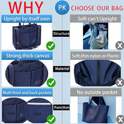 Large Canvas Tote Bag for Women – Work Shoulder Handbag with Compartments