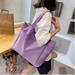 Large Capacity Women’s Tote Bag – Multi-Pocket Shoulder Handbag with Zipper