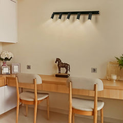 Black 5-Way Ceiling Spotlight with Adjustable Rotatable LED Lights