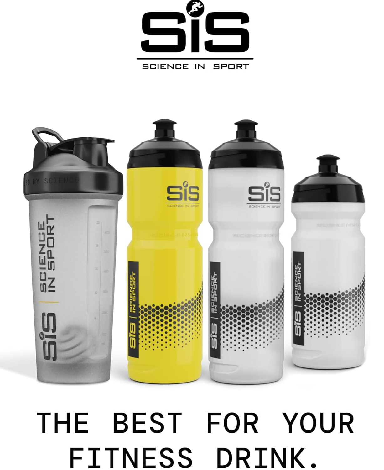 800ml Clear Sports Water Bottle – Transparent Plastic Bottle with Black Logo for Gym & Travel