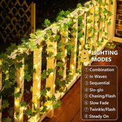 Solar Ivy String Lights – 100 LED Outdoor Garland