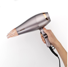 2100W Professional Ionic Hair Dryer – Fast Drying, Lightweight, Ceramic Silver