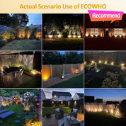 18 W Mains Powered Garden Spotlights – 6 Warm-White LEDs