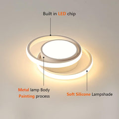 Modern LED Ceiling Lights 32W 2350lm, Warm White 3000K, Round Ceiling Lighting for Bedroom Hallway Balcony Corridor