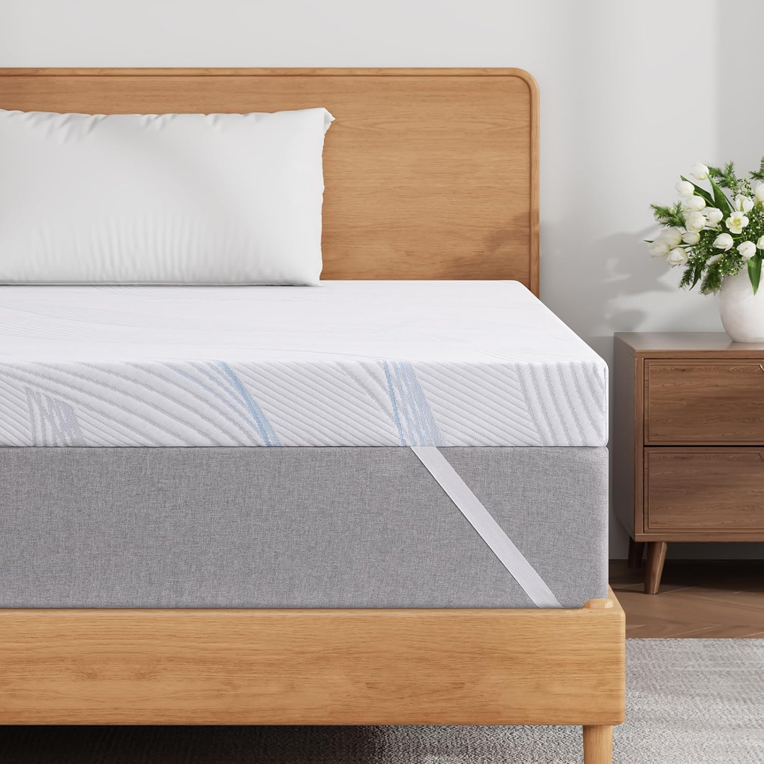 7cm Memory Foam Mattress Topper Single – Pressure Relief with Washable Cover