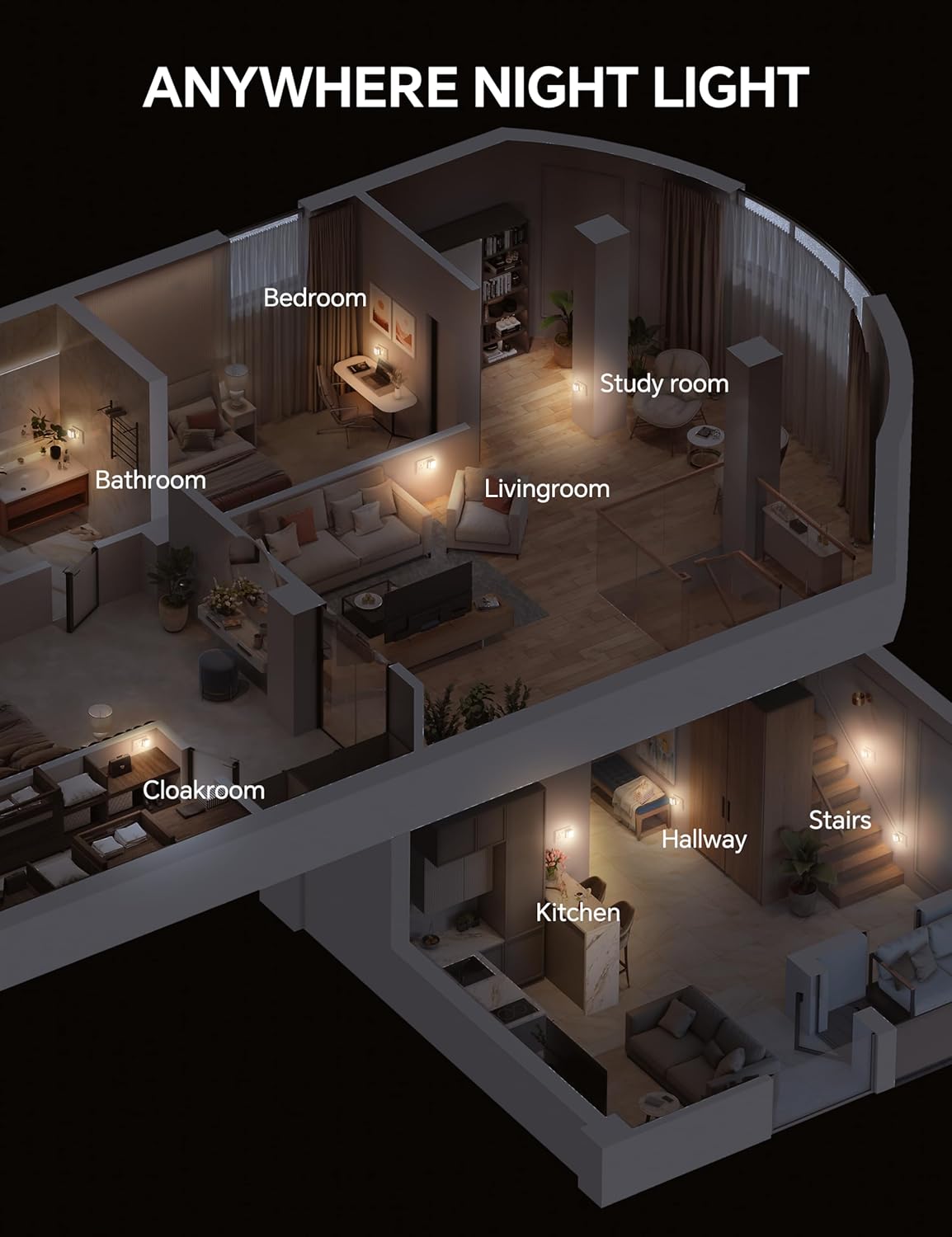 Dimmable Plug-in Night Light with Dusk to Dawn Sensor