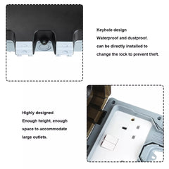 Waterproof Outdoor Double Pole Switched Socket Box – Safe External Electrical Plug