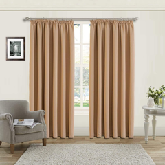 Beige Blackout Curtains 66x90