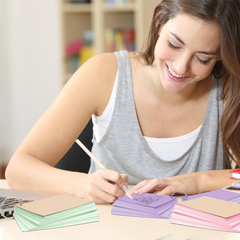 300 PCS Flash Cards 5x3 Inch with 6 Rings – Kraft Paper Revision Note Cards