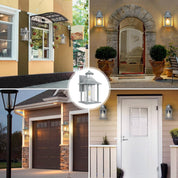 Grey Motion Sensor Outdoor Wall Light with Bulb