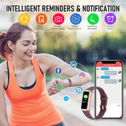 Fitness Tracker 1.10" AMOLED Touch Watch, Heart Rate SpO2 Sleep Monitor