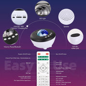Aurora Galaxy Star Projector with Bluetooth & Remote Control