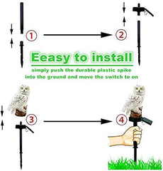 Solar Owl Garden Light Outdoor Waterproof LED Lamp