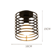 Vintage Basket Cage Metal Ceiling Light