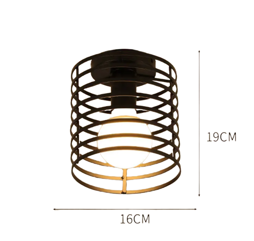 Vintage Basket Cage Metal Ceiling Light