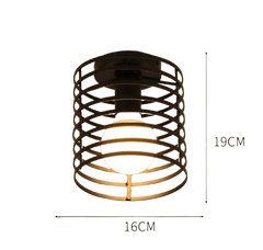 Vintage Ceiling Light Basket Metal Cage Ceiling Lighting, Diamond Cage Ceiling Pendant Light