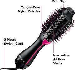 One-Step Hair Dryer & Volumiser – 2-in-1 Ionic Ceramic Blow Dry Brush with Comb