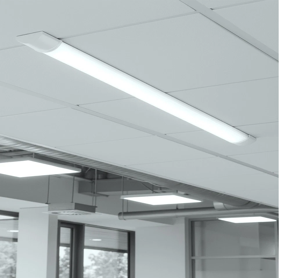 LED Batten Light 6500K Daylight Fluorescent Strip Light Slim Fitting
