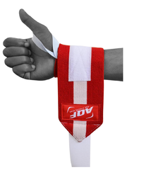 Weight Lifting Wrist Wraps – Adjustable Gym Training Straps (Pair, One Size)