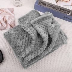 Medo Small Flannel Pet Blanket, Soft Warm Fuzzy Bed Cover for Dogs & Cats, Grey 45x65cm