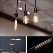 Edison Vintage Tube Lamp E27 4 W T30-225 Test Tube Flute Light Bulb, 400 lm, AC 220-240 V, E27 T30 LED Filament Light Bulb, Warm White (2700 K), Not Dimmable [Energy Class B]