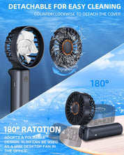 Portable Handheld Fan Foldable 1800mAh 3 Speeds