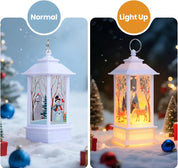 Christmas lanterns with reindeer and angel prints