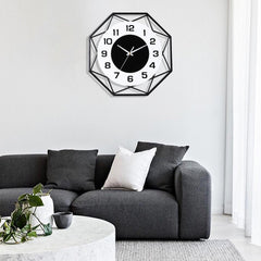 13-Inch Modern Metal Wall Clock, Silent Non-Ticking Quartz Clock for Home & Office Décor