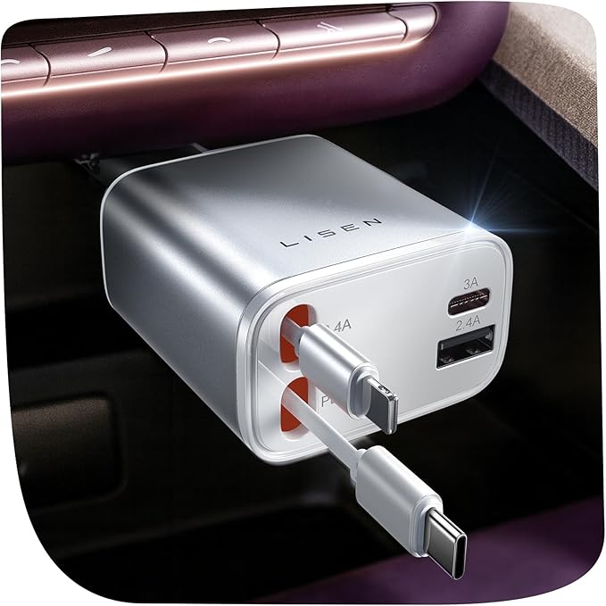 69w Retractable 69W Car Charger – USB-C Fast Charger Adapter for iPhone ...