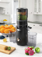 135mm Wide Chute Cold Press Juicer 300W BPA-Free Easy Clean Black