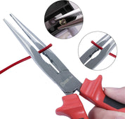 Sharp-tec 200mm Long Nose Pliers with Soft Grip Handles