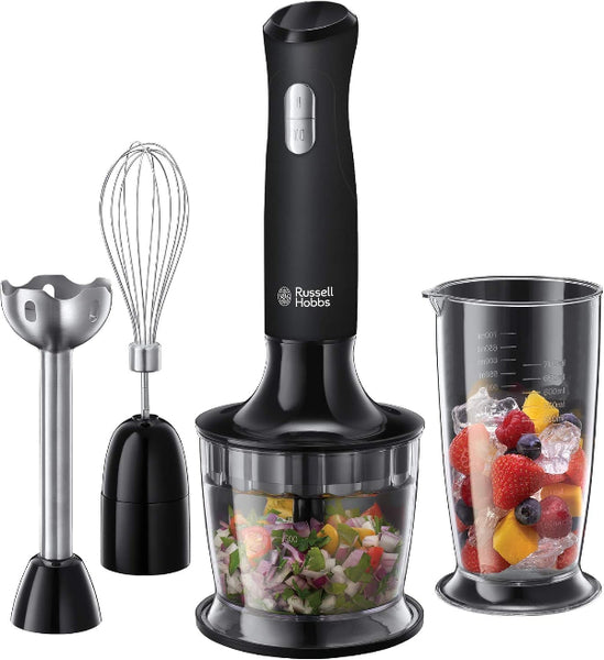 Russell Hobbs Desire 3-in-1 Hand Blender – Chopper, Whisk & Beaker, 500W, black