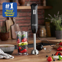 Russell Hobbs Desire 3-in-1 Hand Blender – Chopper, Whisk & Beaker, 500W, black