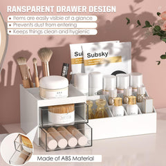 Makeup Organiser with Drawers – Skincare & Cosmetic Storage for Bedroom & Bathroom