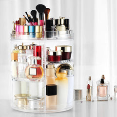 360° Rotating Makeup Organizer – Large Adjustable 8-Layer Cosmetic Storage Box