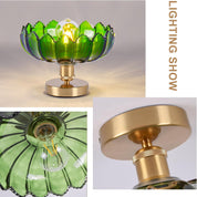 Ceiling Light – Semi-Flush Mount Glass Pendant Lamp, Farmhouse Vintage Fixture
