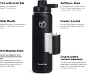 Vacuum Insulated Stainless Steel Water Bottle – 500ml–1200ml, 2 Lids, Hot & Cold