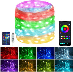 Fairy String Lights – 10m Multicolor, APP & Remote Control, 99+ Modes, Dimmable, USB Powered, Waterproof, Ideal for Christmas and Halloween Indoor/Outdoor Decoration